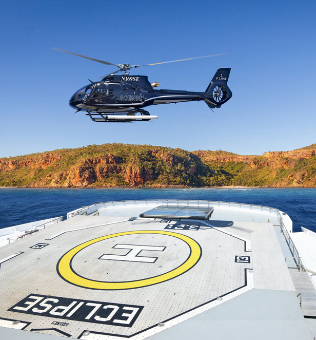 Scenic Eclipse II helicopter in Kimberley, Western Australia